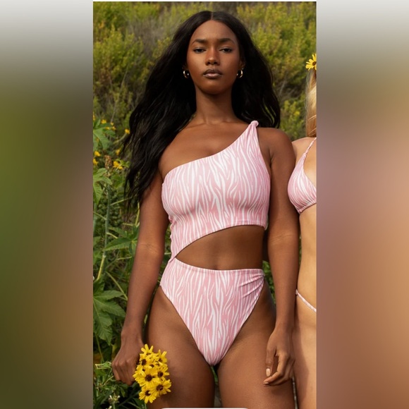 Skatie Other - LAST CHANCE‼️ Skatie Pink Zebra Print Swimwear